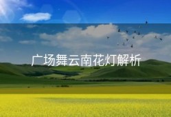 广场舞云南花灯解析