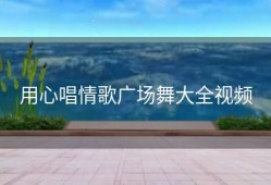 用心唱情歌广场舞大全视频