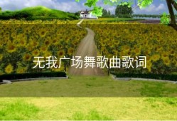 无我广场舞歌曲歌词