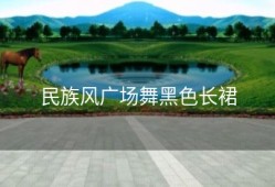 民族风广场舞黑色长裙